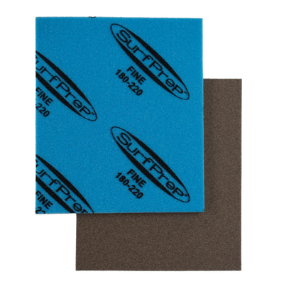 SurfPrep RAD Pads Blue foam-backed hand sanding pads.