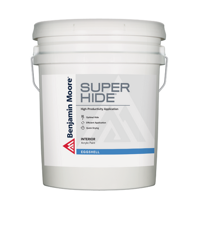 Benjamin Moore SuperHide Eggshell 5 Gallon Pail Interior Paint, available at Cincinnati Colors.