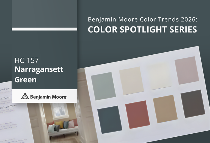 Narragansett Green HC‑157 | Benjamin Moore Color Trends 2026 | Cincinnati Color Company