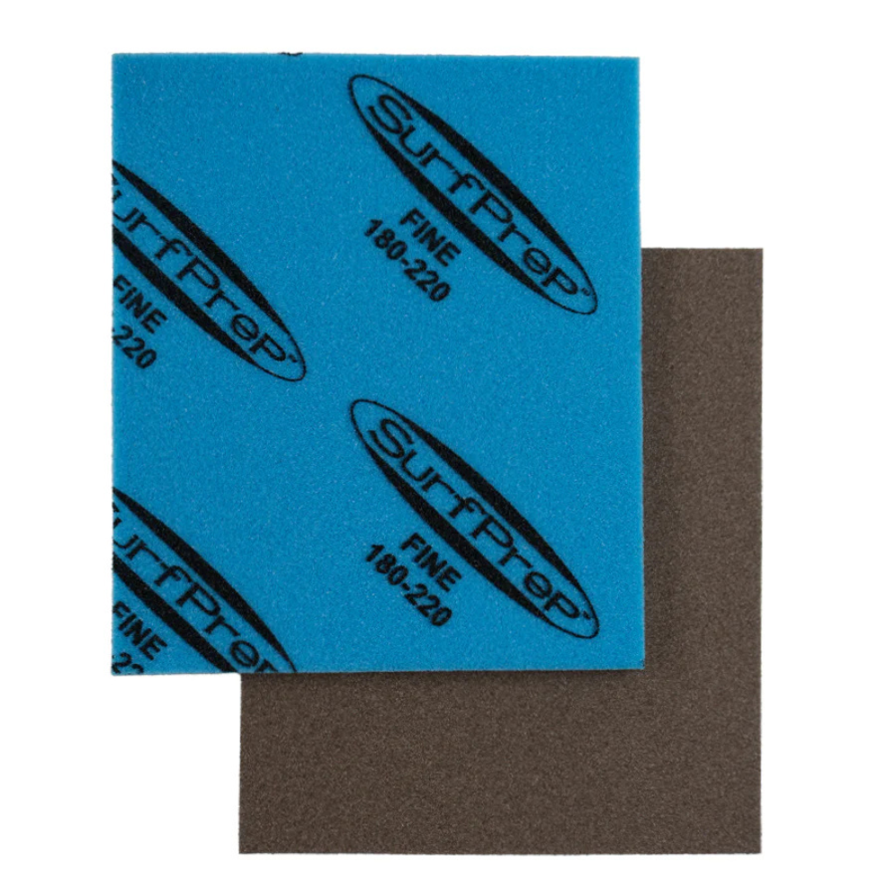 SurfPrep RAD Pads Blue foam-backed hand sanding pads.