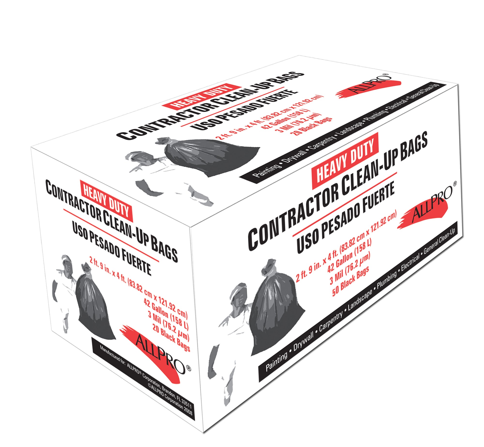 42 Gallon 3 Mil Contractor Bags (20 count)