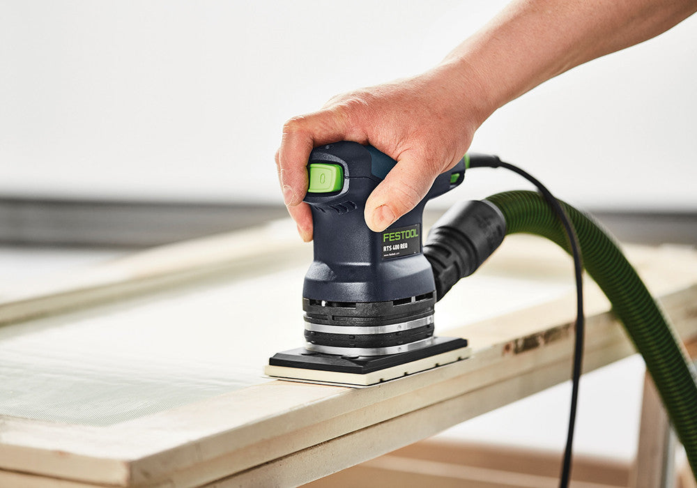RTS 400 EQ Orbital Finish Sander in use