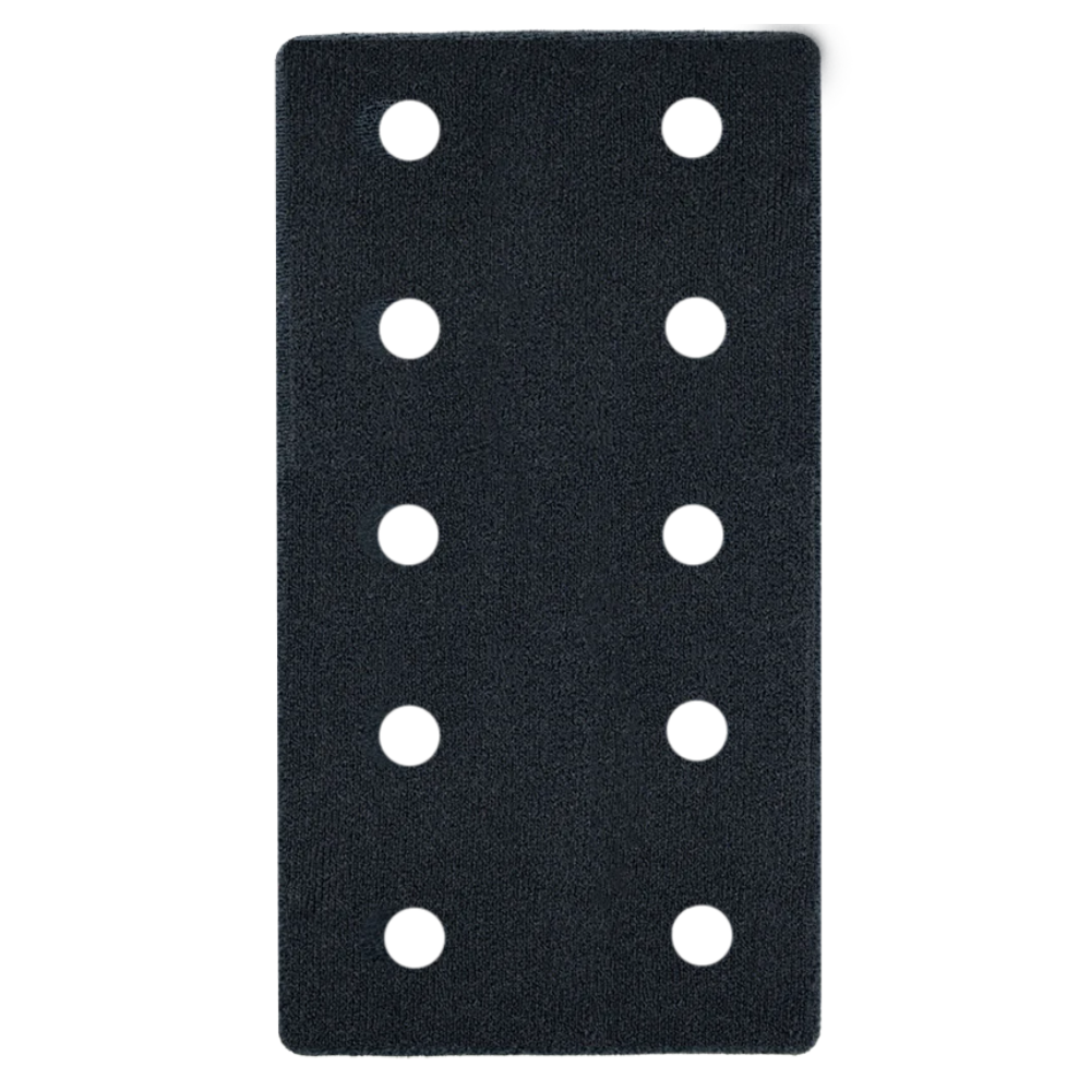SurfPrep 3×7 inch 10-hole Pad Saver for rectangular sanders, compatible with Hook & Loop abrasives and flat sanding applications.