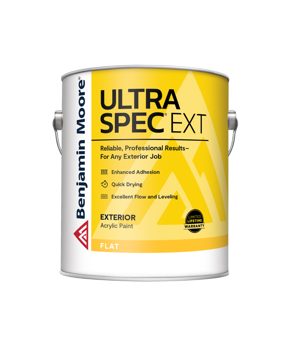 Benjamin Moore Ultra Spec EXT exterior paint in flat finish available at Cincinnati Colors