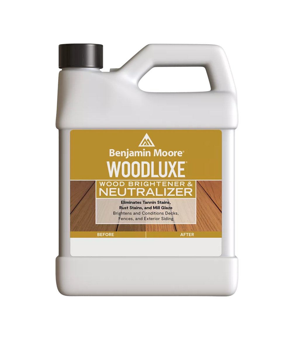 Benjamin Moore Woodluxe Wood Brightener & Neutralizer Gallon available at Cincinnati Color Company  in Cincinnati, OH.