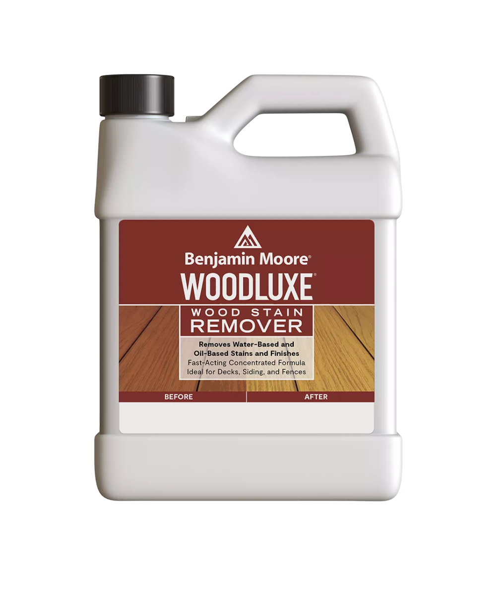 Benjamin Moore Woodluxe Wood Stain Remover Gallon available at Cincinnati Color Company  in Cincinnati, OH.