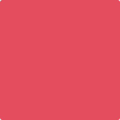 Benjamin Moore's paint color 2000-30 Red Tulip from Cincinnati Color Company.