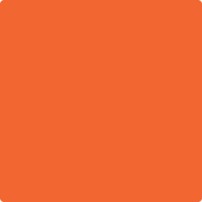 Benjamin Moore's paint color 2014-20 Rumba Orange from Cincinnati Color Company.