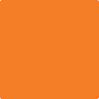 Benjamin Moore's paint color 2015-20 Orange Burst from Cincinnati Color Company.