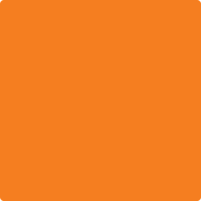 Benjamin Moore's paint color 2016-10 Startling Orange from Cincinnati Color Company.