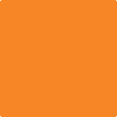 Benjamin Moore's paint color 2016-20 Citrus Orange from Cincinnati Color Company.