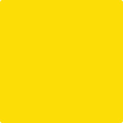 Benjamin Moore's paint color 2022-30 Bright Yellow from Cincinnati Color Company.