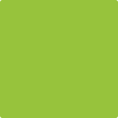 Benjamin Moore's paint color 2026-10 Lime Green from Cincinnati Color Company.