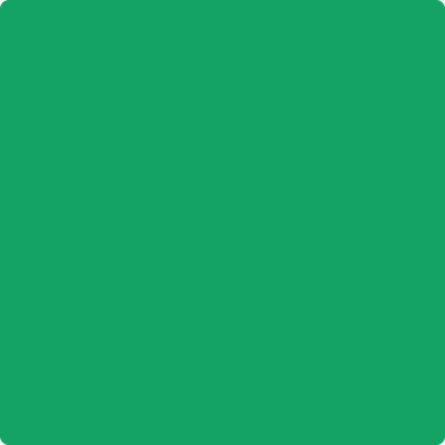 Benjamin Moore's paint color 2037-30 Kelly Green from Cincinnati Color Company.