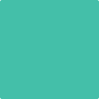Benjamin Moore's paint color 2042-40 Miami Green from Cincinnati Color Company.