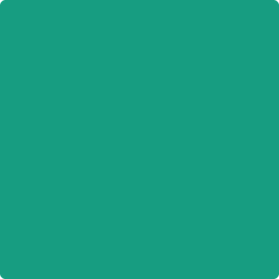 Benjamin Moore's paint color 2046-30 Cayman Lagoon from Cincinnati Color Company.