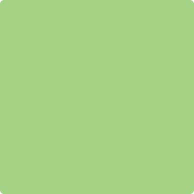 Benjamin Moore's paint color 557 Leprechaun Green from Cincinnati Color Company.