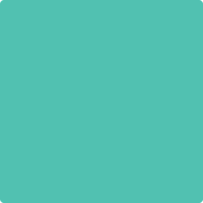 Benjamin Moore's paint color 656 Miami Teal from Cincinnati Color Company.