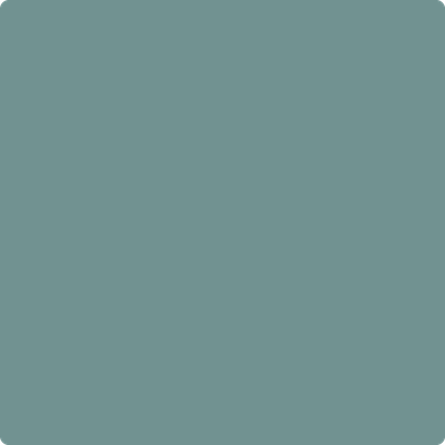 Benjamin Moore's paint color 712 Fort Pierce Green from Cincinnati Color Company.
