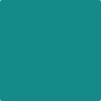 Benjamin Moore's paint color 734 Tropical Teal from Cincinnati Color Company.