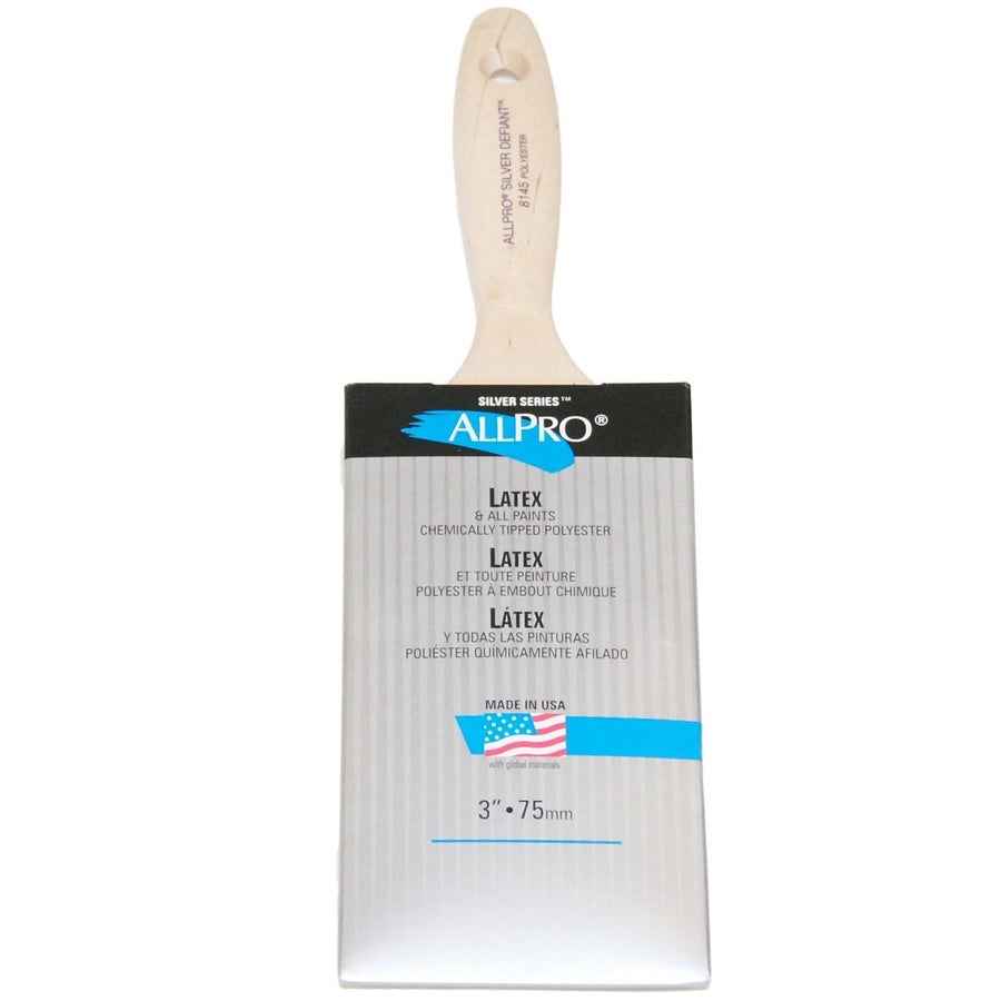 ALLPRO silver defiant 3" paint brush, available at Cincinnati Colors.