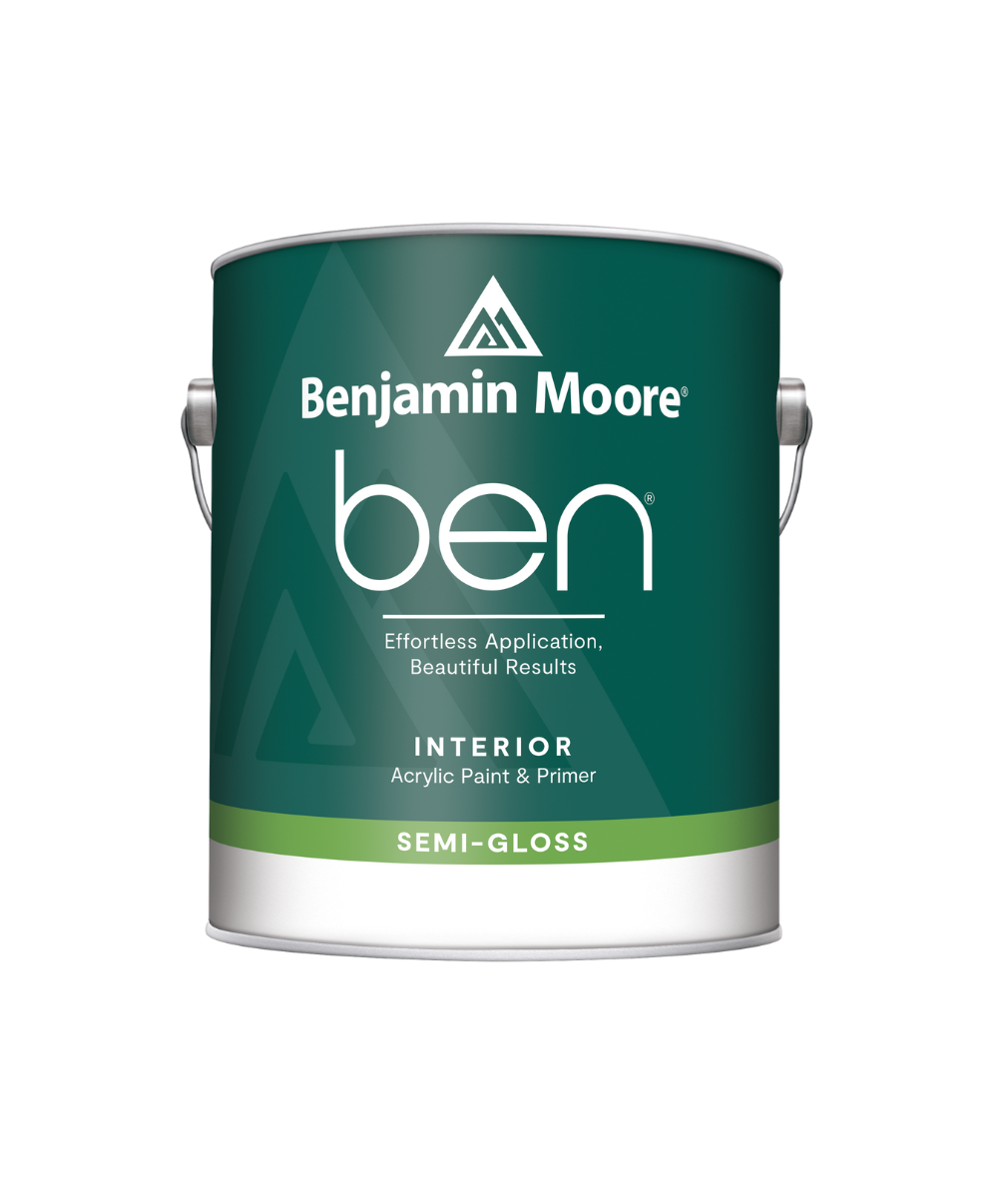Benjamin Moore ben semi-gloss Interior Paint available at Cincinnati Color Company.