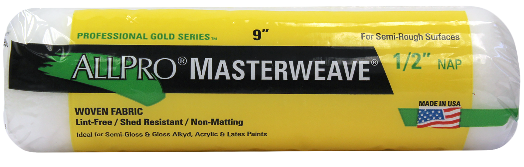 Allpro masterwave 9"x3/8" rollers, available at Cincinnati Color Company in Ohio.
