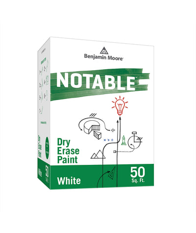 Benjamin Moore Notable Dry Erase Paint in White 50 sq. ft, available at Cincinnati Colors.