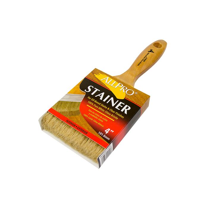 ALLPRO Stainer Brush 100% White China Bristles, available at Cincinnati Color Company in Ohio.