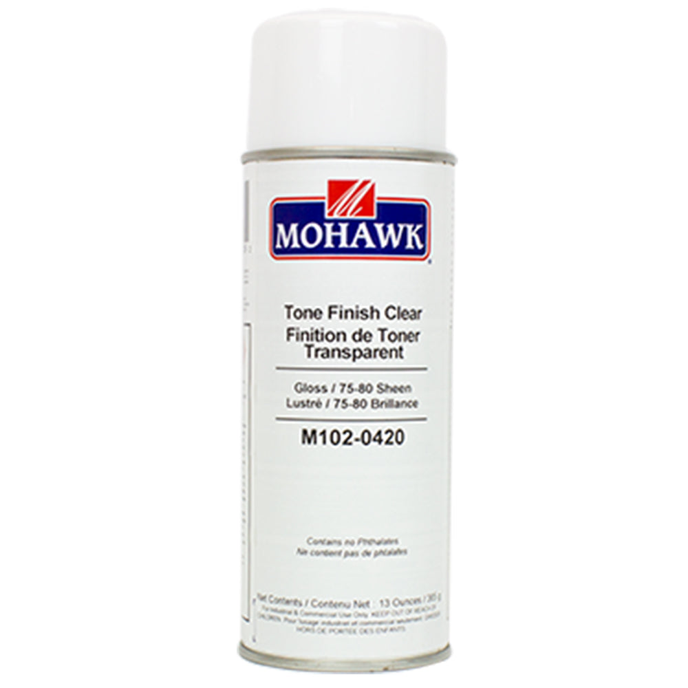 Mohawk Tone Finish Clear Aerosol Lacquer, available at Cincinnati Colors.