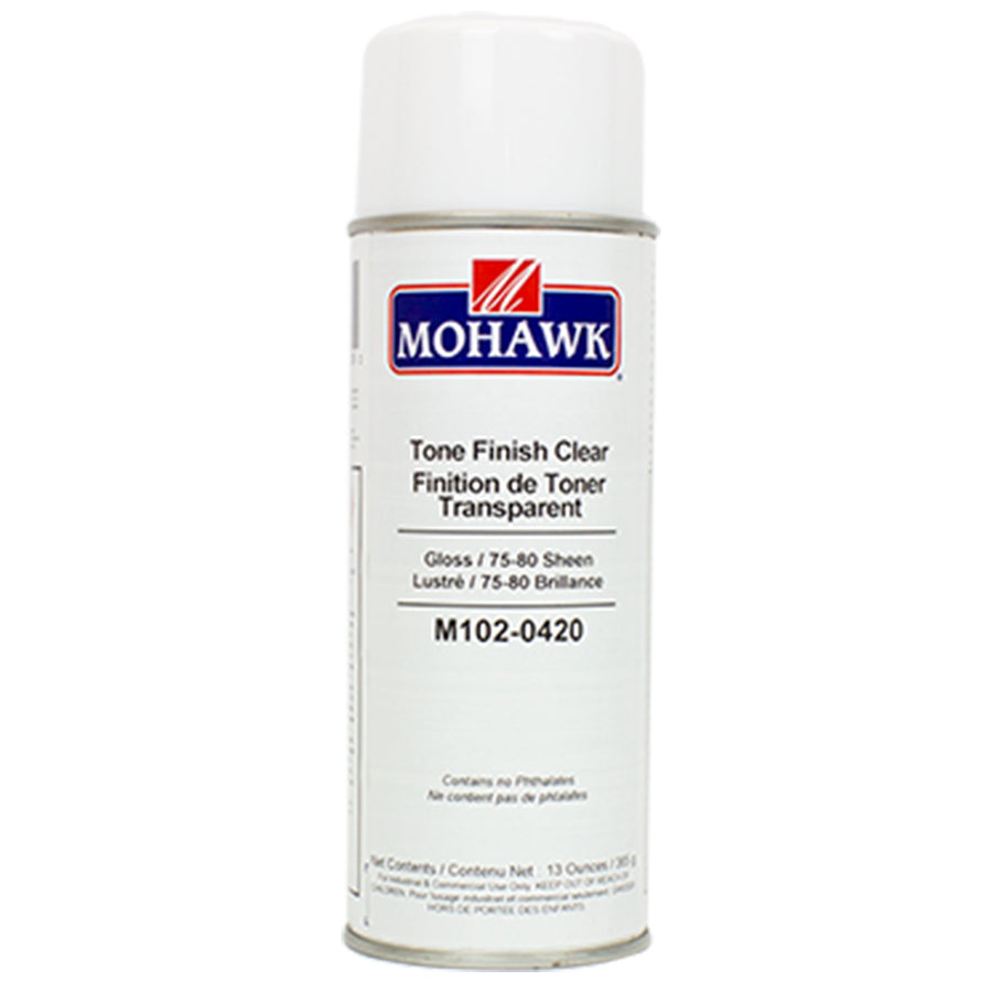 Mohawk Tone Finish Clear Aerosol Lacquer, available at Cincinnati Colors.